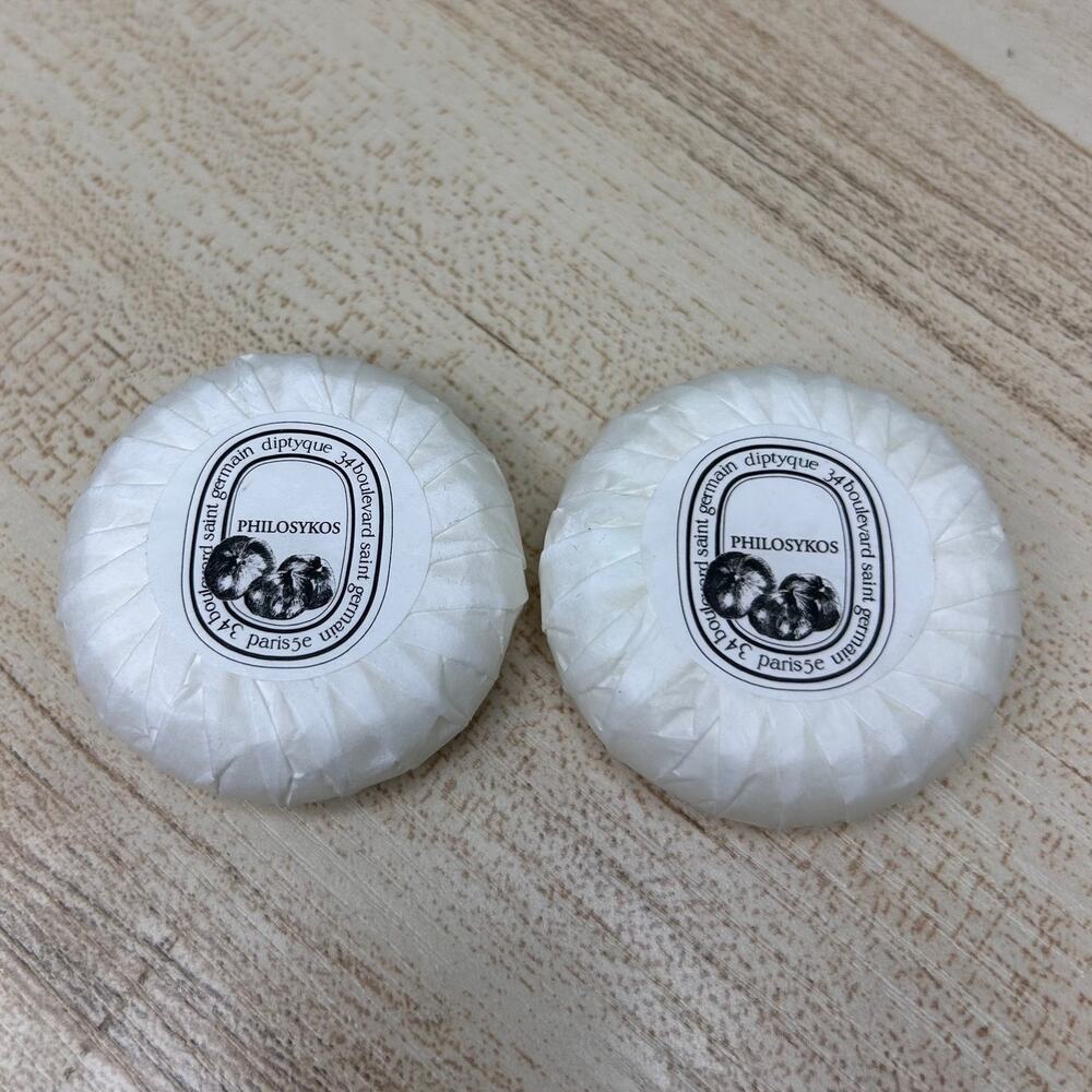 Diptyque Philosykos Soap 1 oz Bar Set of 2 Luxury Fragrance Woody Fig Gift